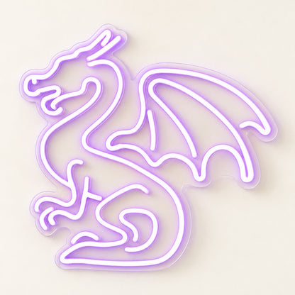 Winged Dragon LED Neon Sign - natural light view