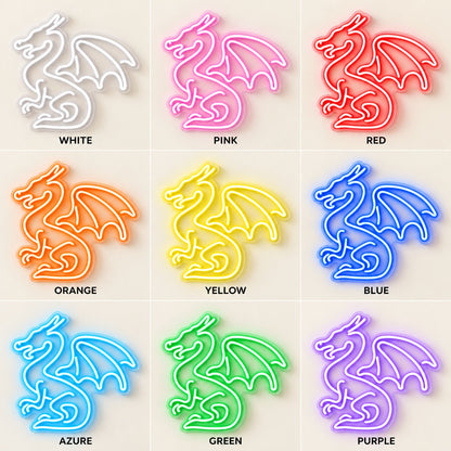 Winged Dragon LED Neon Sign - nine-color grid