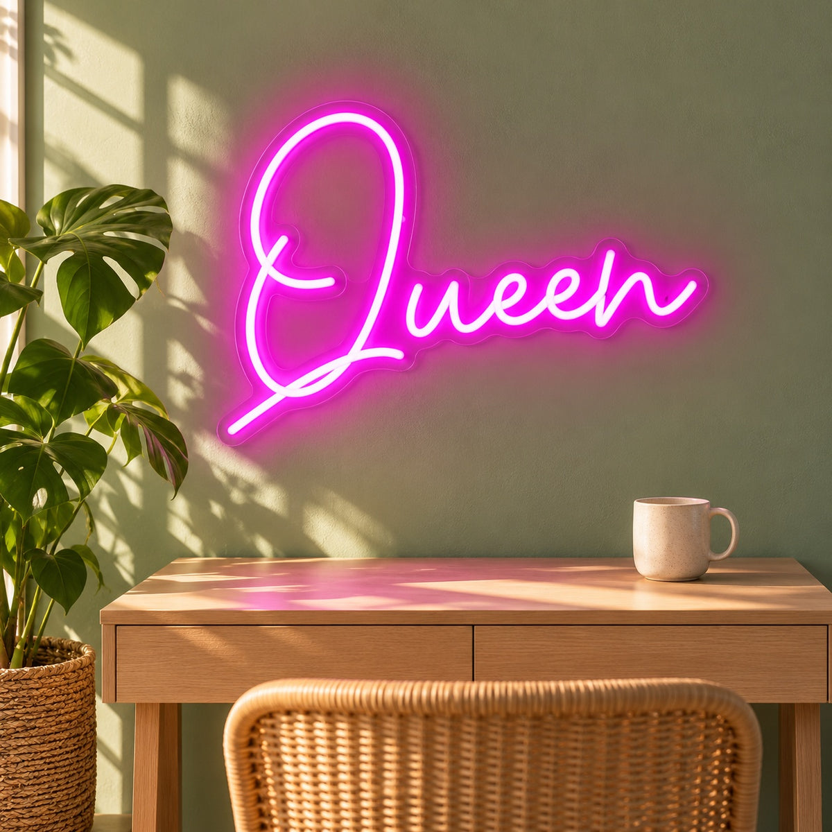 Queen LED Neon Sign - lifestyle view