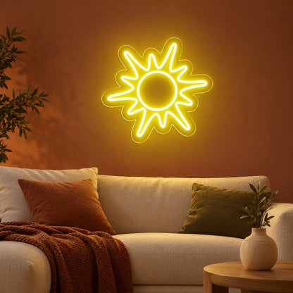 Radiant Sun LED Neon Sign - advertising view