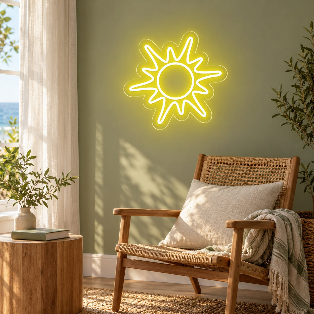 Radiant Sun LED Neon Sign - lifestyle view