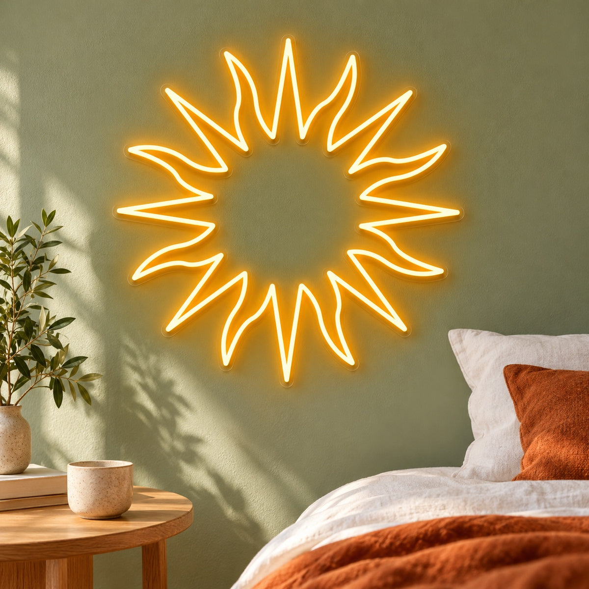 Radiant Sun LED Neon Sign - lifestyle view