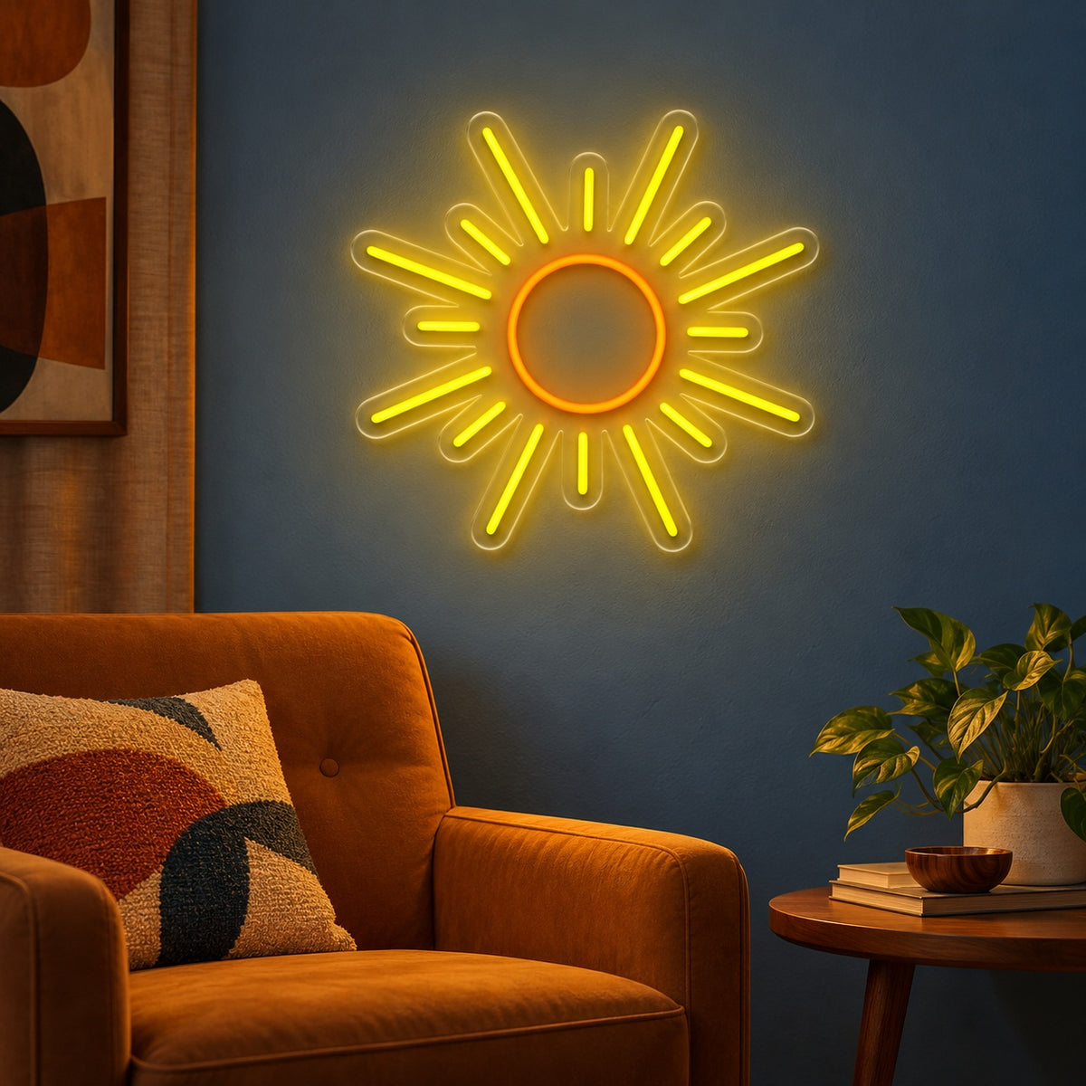 Radiant Sun LED Neon Sign - advertising view