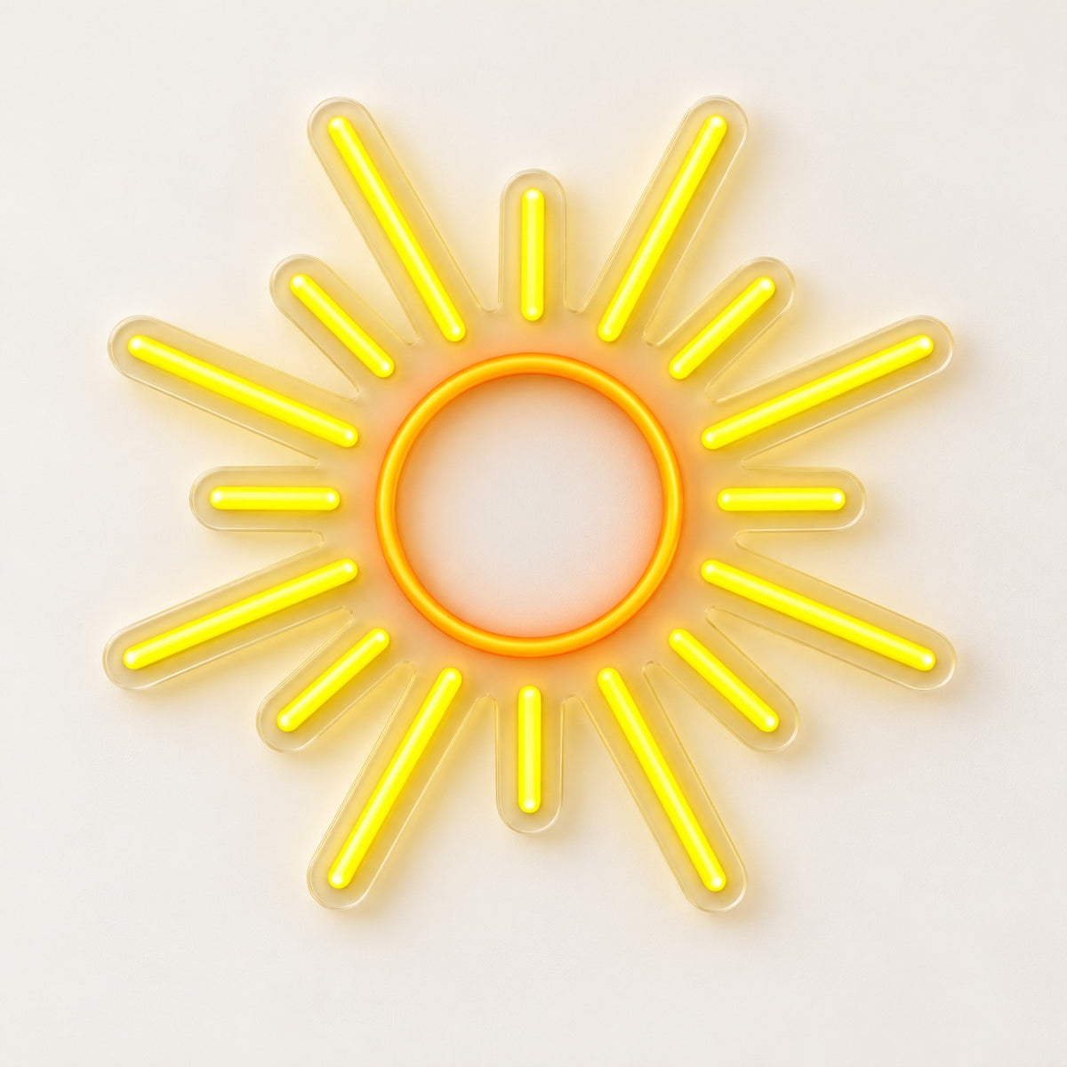 Radiant Sun LED Neon Sign - natural light view