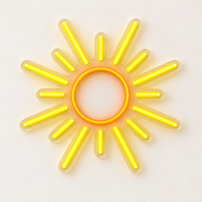 Radiant Sun LED Neon Sign - natural light view