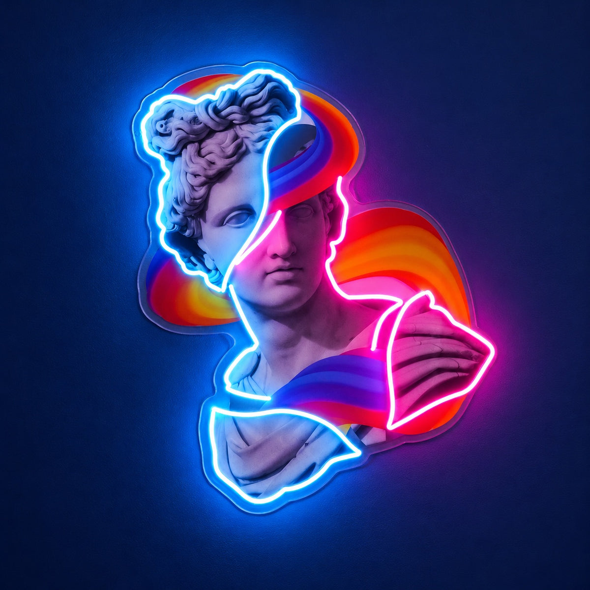 Rainbow Classical Bust LED Neon Sign - product hero