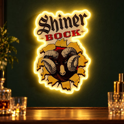 Ram Breaking Through LED Neon Sign - advertising view