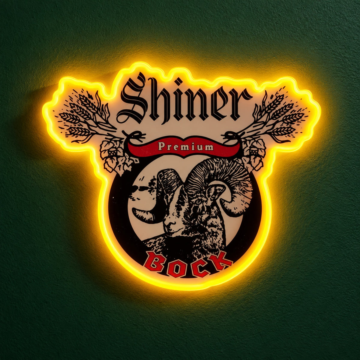 Ram Head Wheat Crest LED Neon Sign - product hero