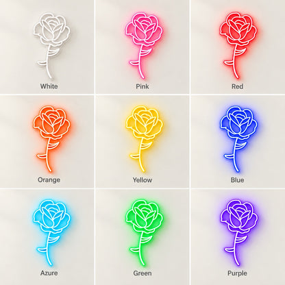 Blooming Rose LED Neon Sign - nine-color grid