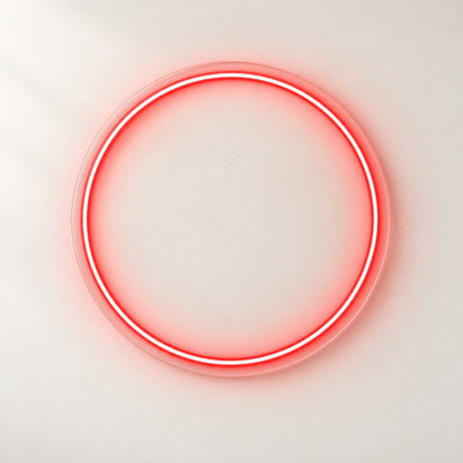 Circle LED Neon Sign - natural light view