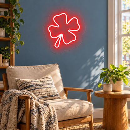 Four Leaf Clover LED Neon Sign - lifestyle view