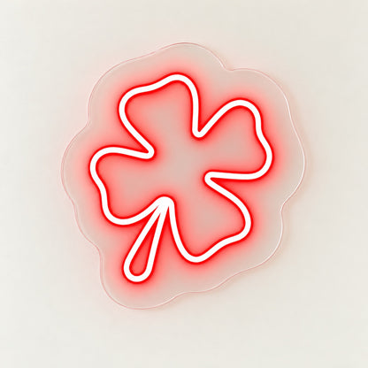 Four Leaf Clover LED Neon Sign - natural light view