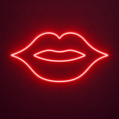Lips Outline LED Neon Sign - product hero