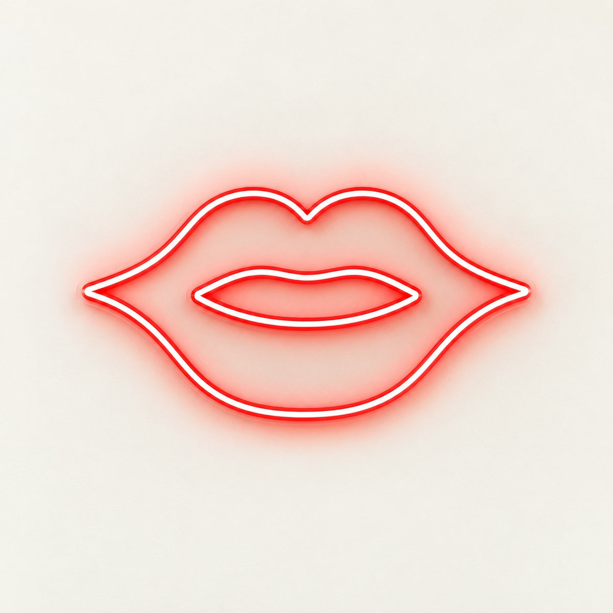 Lips Outline LED Neon Sign - natural light view