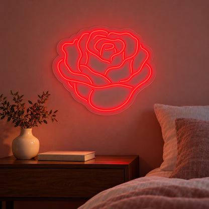 Rose Bloom LED Neon Sign - advertising view