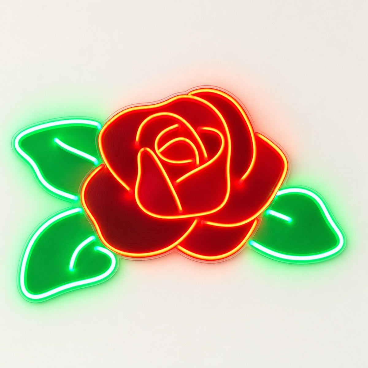 Rose Leaves LED Neon Sign - natural light view