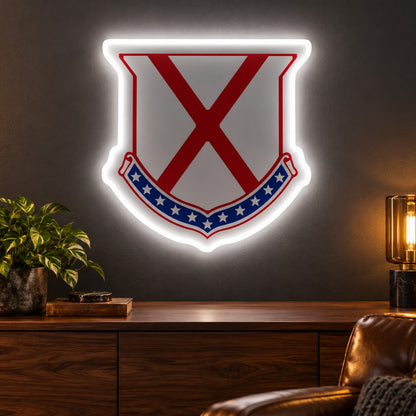 Saltire Star Shield LED Neon Sign - advertising view