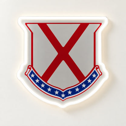Saltire Star Shield LED Neon Sign - natural light view