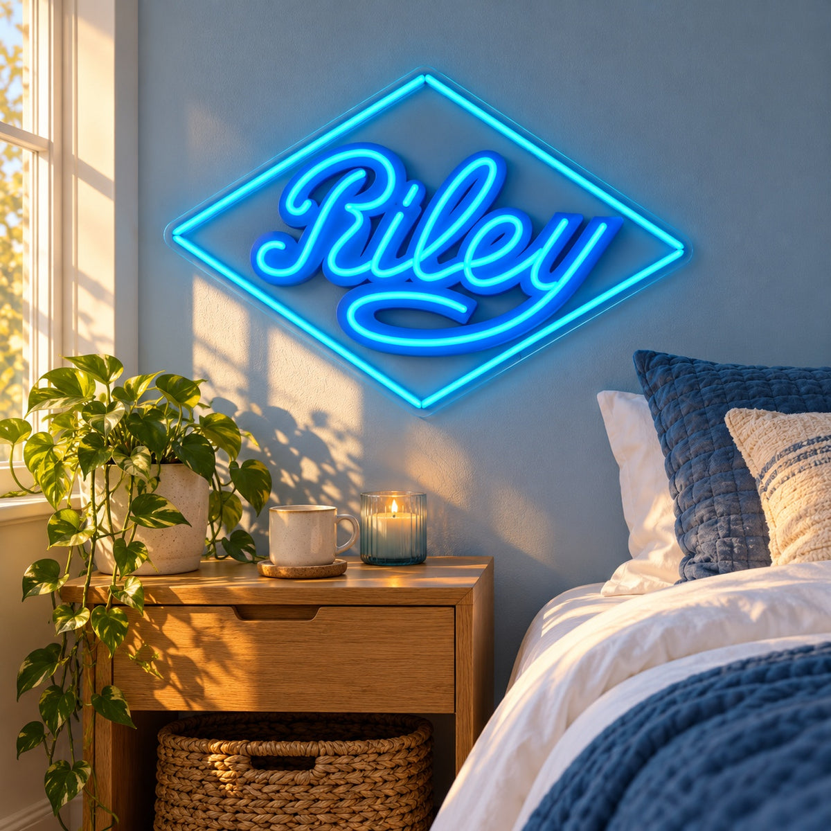 Riley LED Neon Sign - lifestyle view