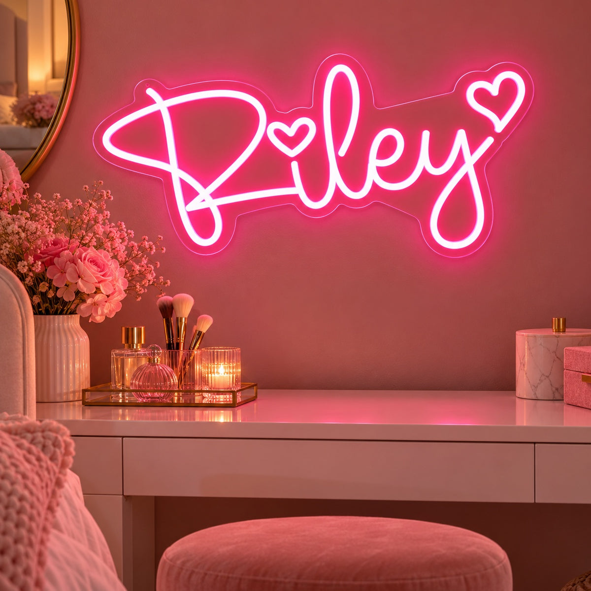 Riley LED Neon Sign - advertising view