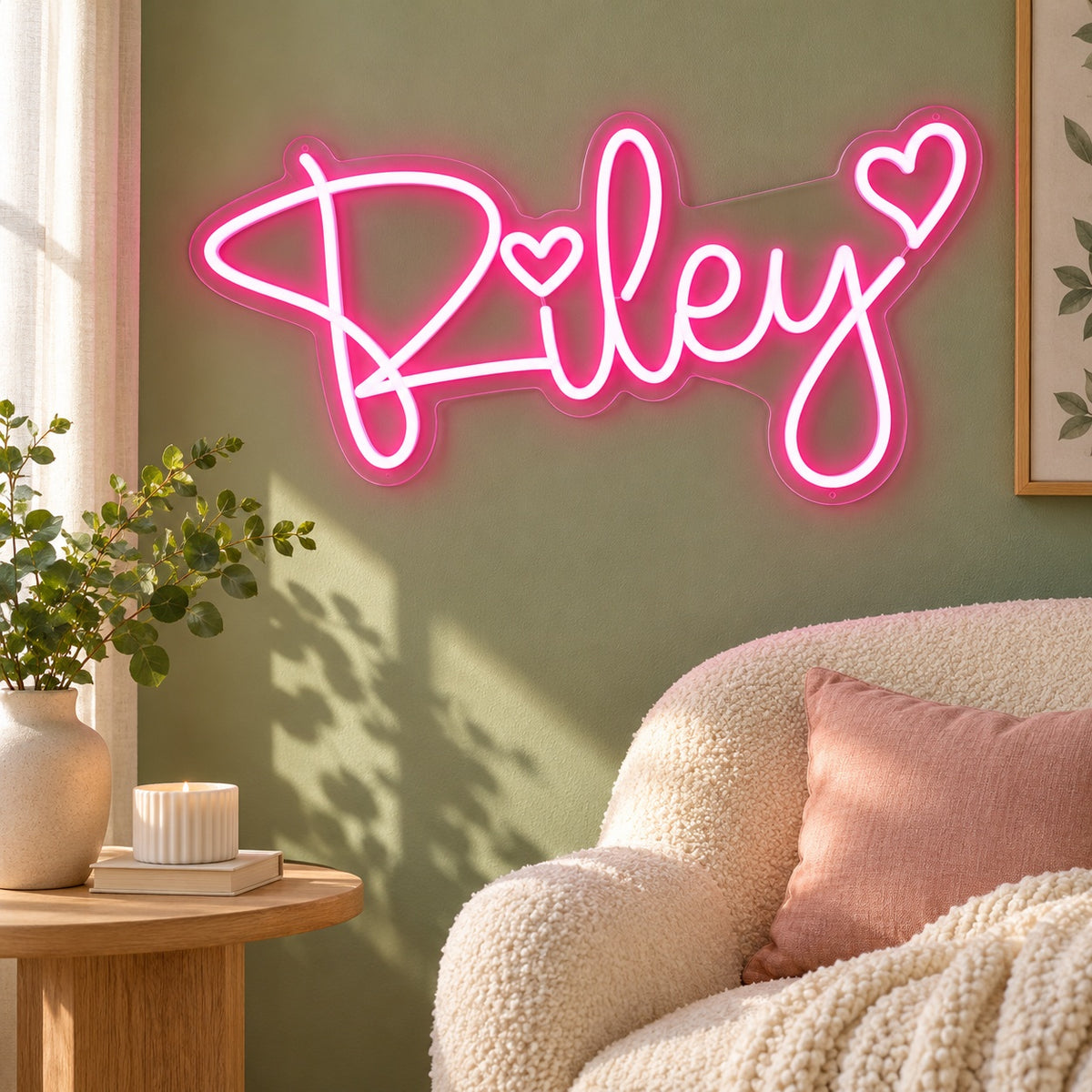 Riley LED Neon Sign - lifestyle view