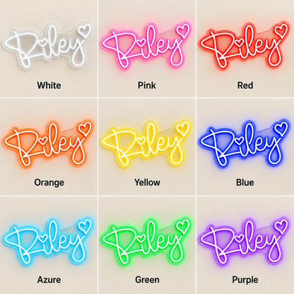 Riley LED Neon Sign - nine-color grid