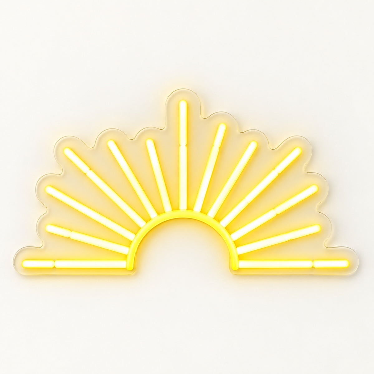 Rising Sun LED Neon Sign - natural light view
