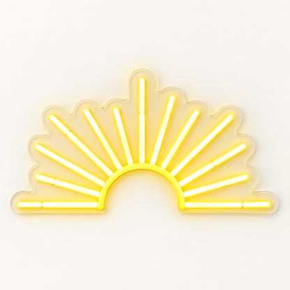 Rising Sun LED Neon Sign - natural light view