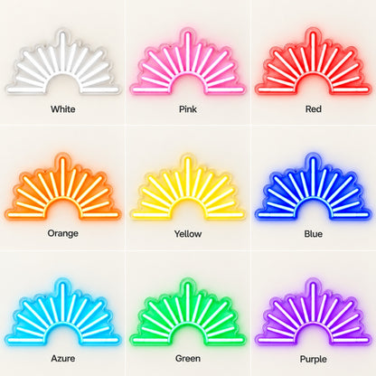 Rising Sun LED Neon Sign - nine-color grid