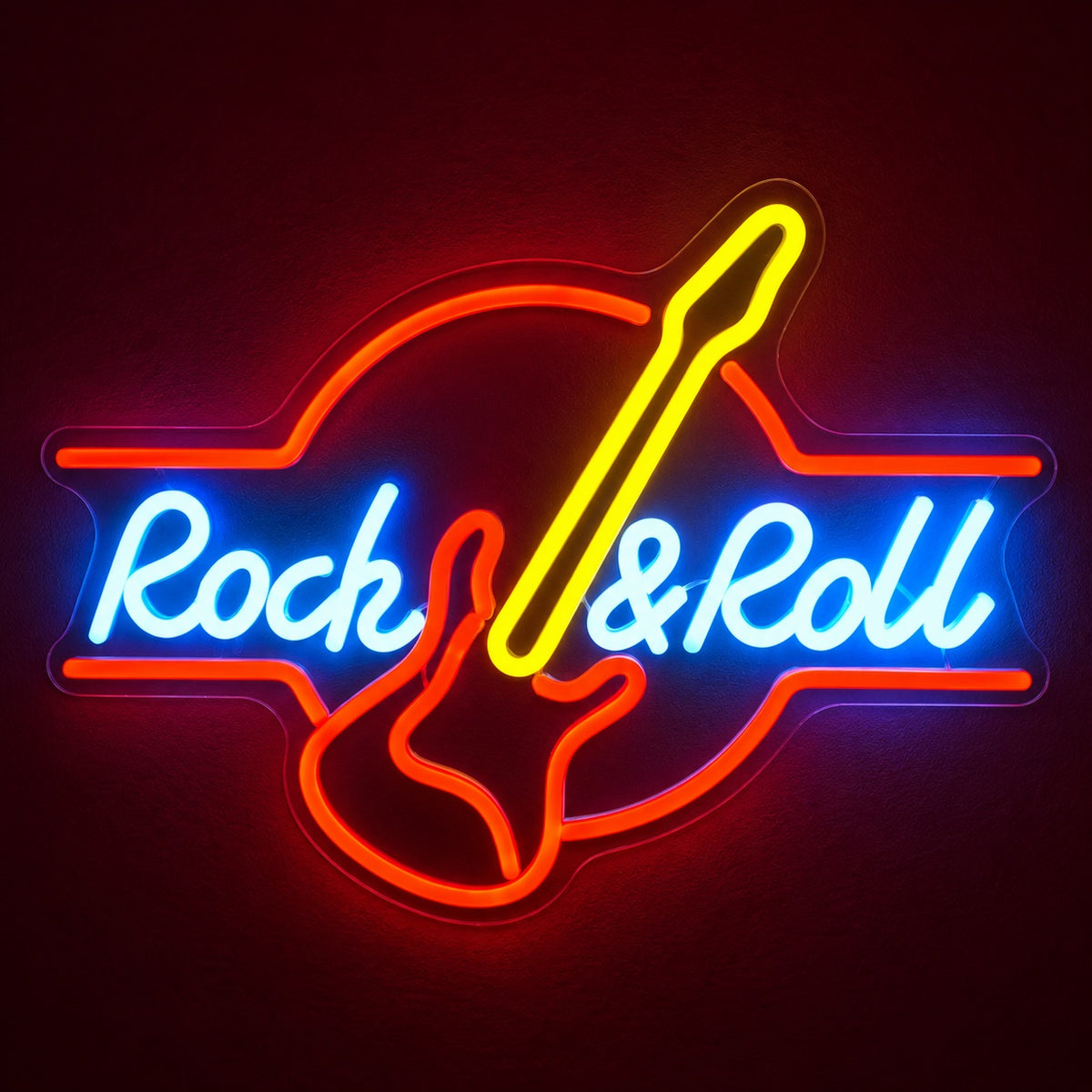 Rock & Roll Guitar LED Neon Sign - product hero