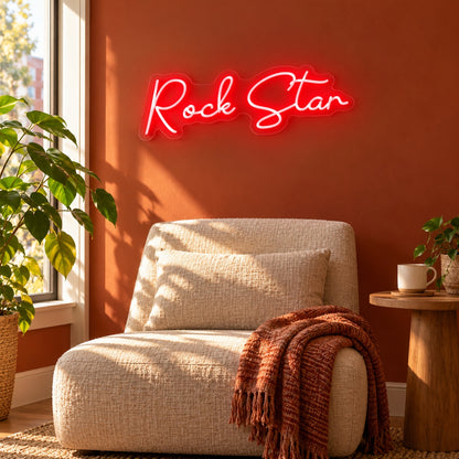 Rock Star LED Neon Sign - lifestyle view