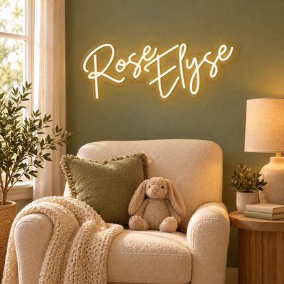 Rose Elyse LED Neon Sign - lifestyle view