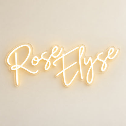 Rose Elyse LED Neon Sign - natural light view