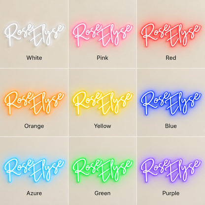 Rose Elyse LED Neon Sign - nine-color grid