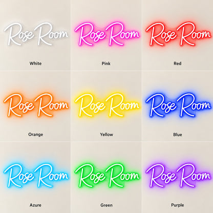 Rose Room LED Neon Sign - nine-color grid