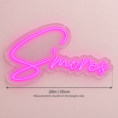S'mores LED Neon Sign - size guide