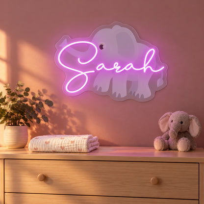 Sarah LED Neon Sign - advertising view