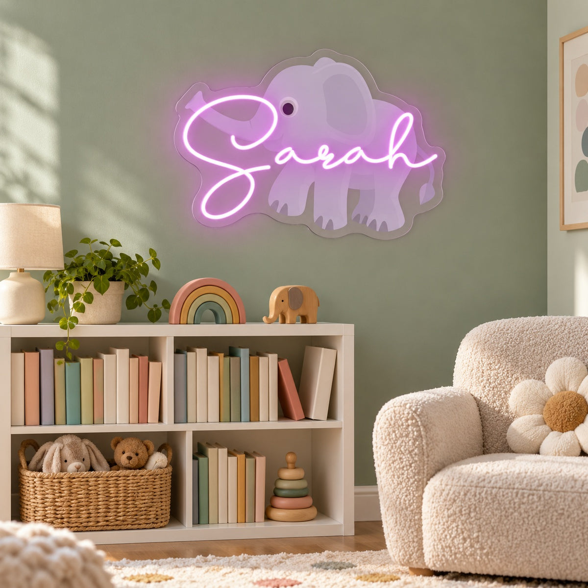 Sarah LED Neon Sign - lifestyle view