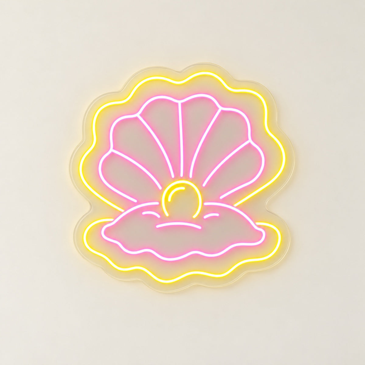 Seashell Pearl LED Neon Sign - natural light view