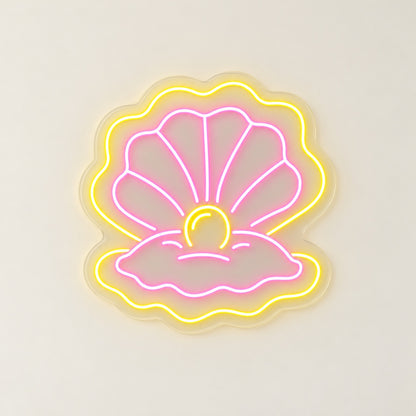 Seashell Pearl LED Neon Sign - natural light view
