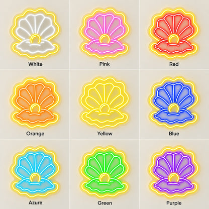 Seashell Pearl LED Neon Sign - nine-color grid