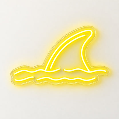 Shark Fin Waves LED Neon Sign - natural light view