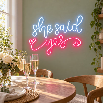 She Said Yes LED Neon Sign - lifestyle view