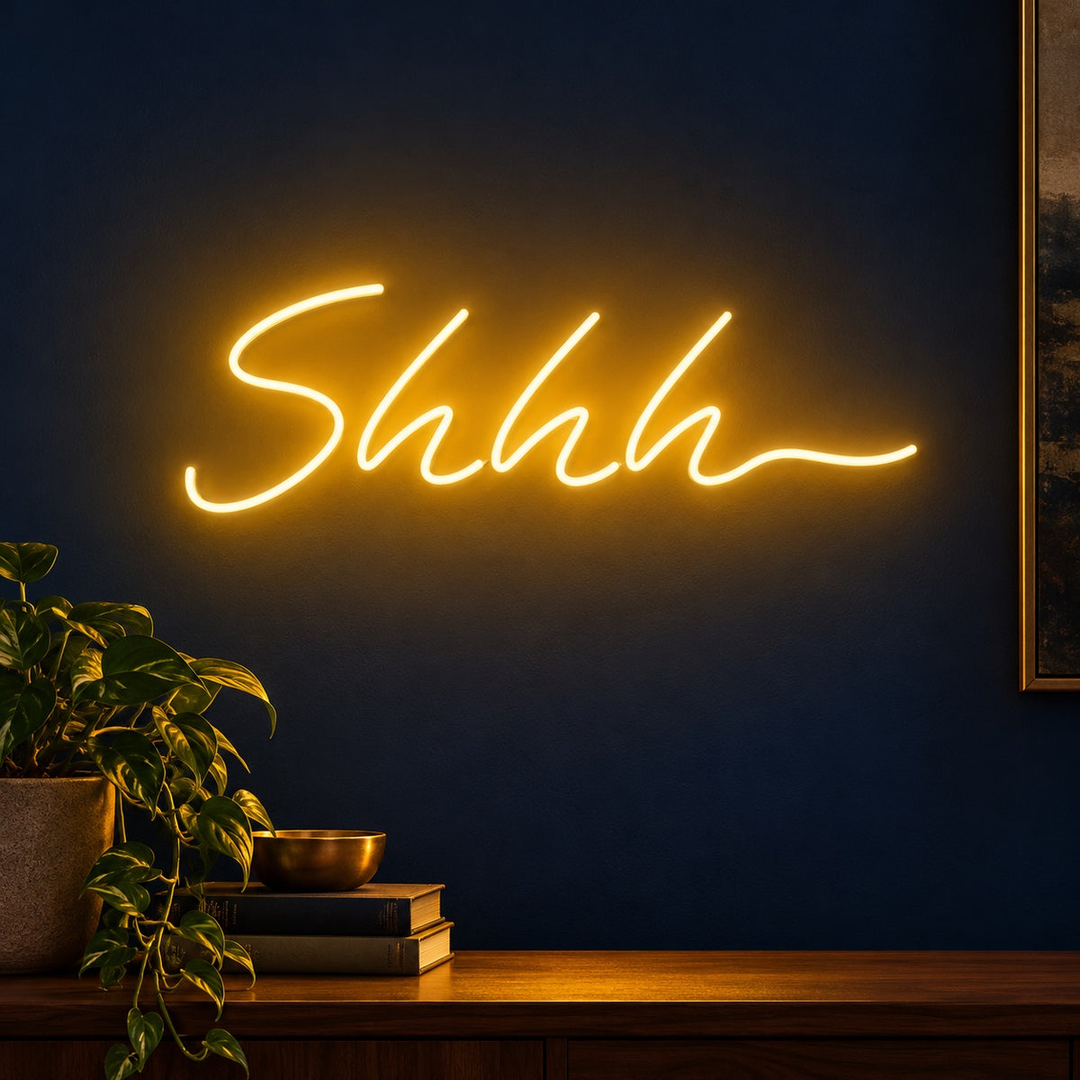 Shhh LED Neon Sign - product hero