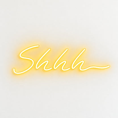 Shhh LED Neon Sign - natural light view