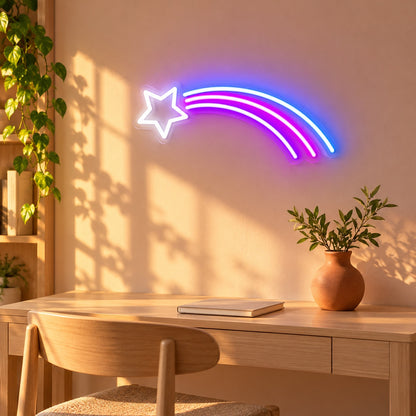 Shooting Star LED Neon Sign - lifestyle view