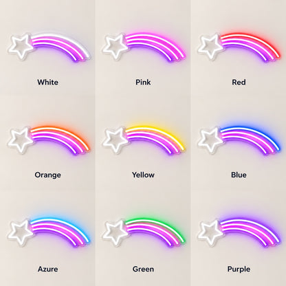 Shooting Star LED Neon Sign - nine-color grid