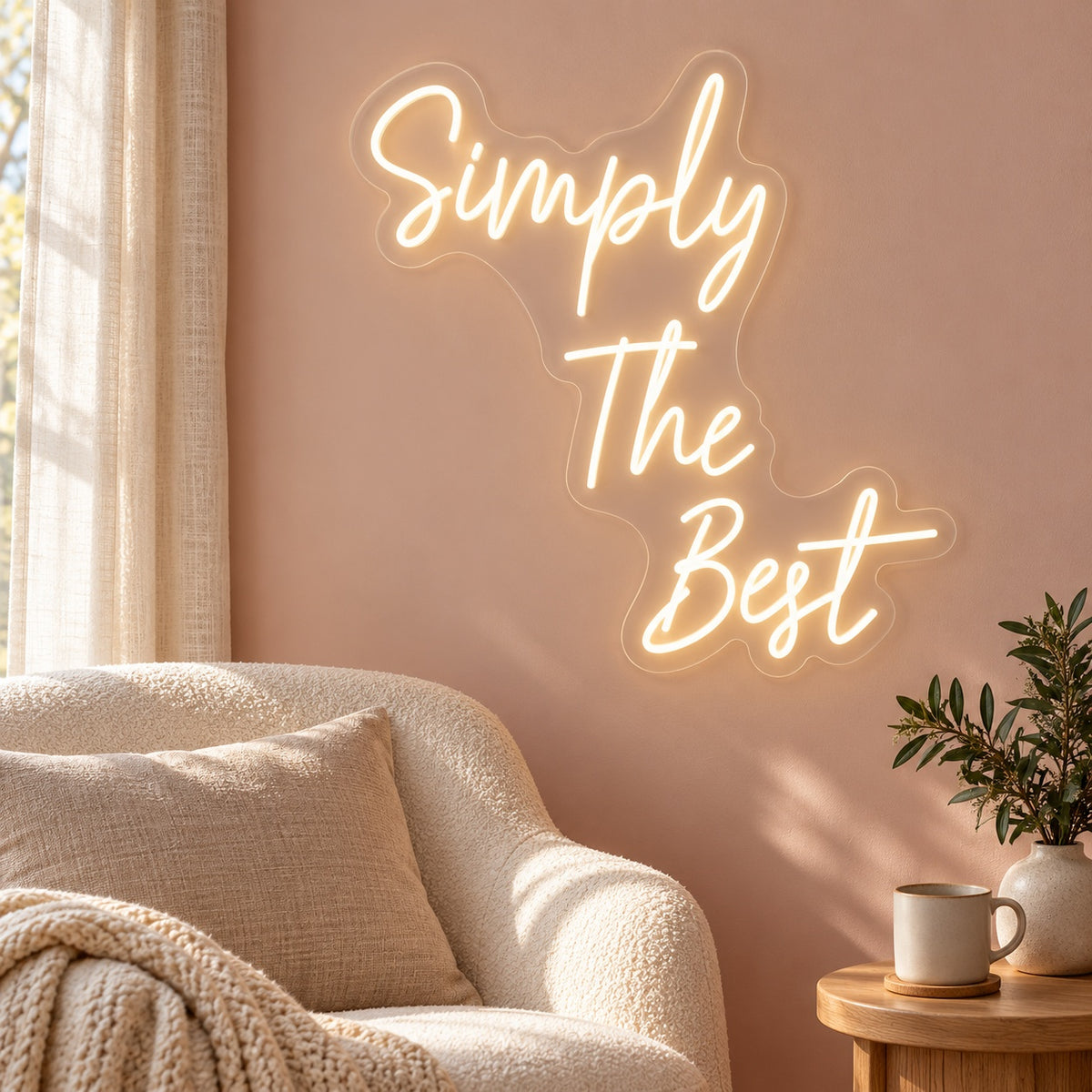 Simply The Best LED Neon Sign - lifestyle view