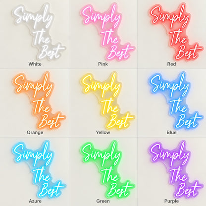 Simply The Best LED Neon Sign - nine-color grid