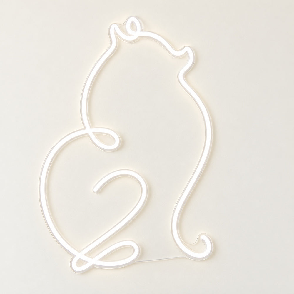 Sitting Cat Outline LED Neon Sign – Shineneon